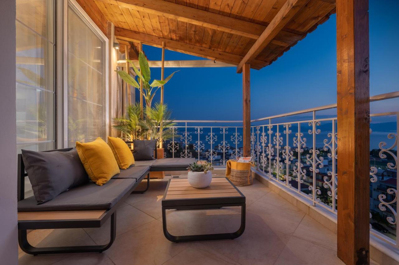 Panoramic View!Penthouse 120Qm Of Sea & Mountain Villa Loutra Edipsou  Eksteriør billede