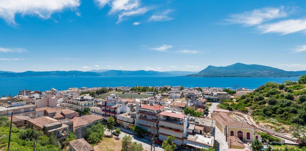 Panoramic View!Penthouse 120Qm Of Sea & Mountain Villa Loutra Edipsou  Eksteriør billede