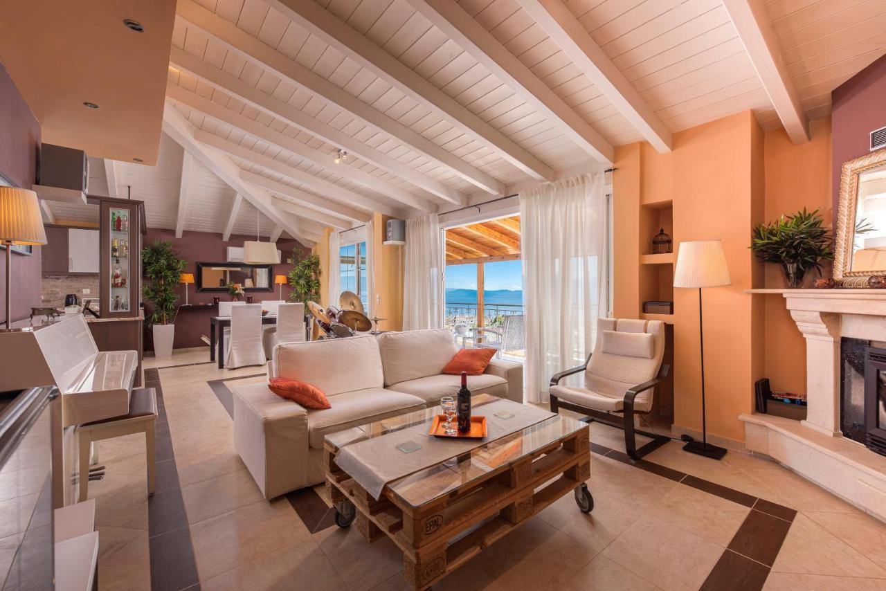 Panoramic View!Penthouse 120Qm Of Sea & Mountain Villa Loutra Edipsou  Eksteriør billede